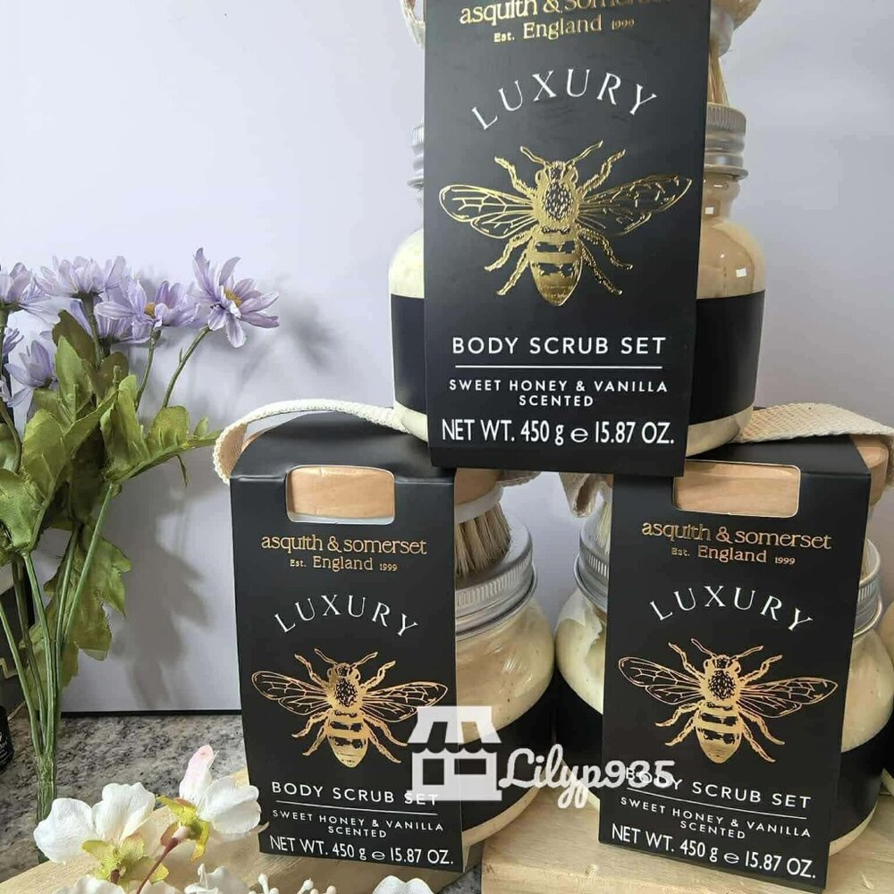 Asquith & Somerset Luxury Body Scrub Set – Sweet Honey & Vanilla